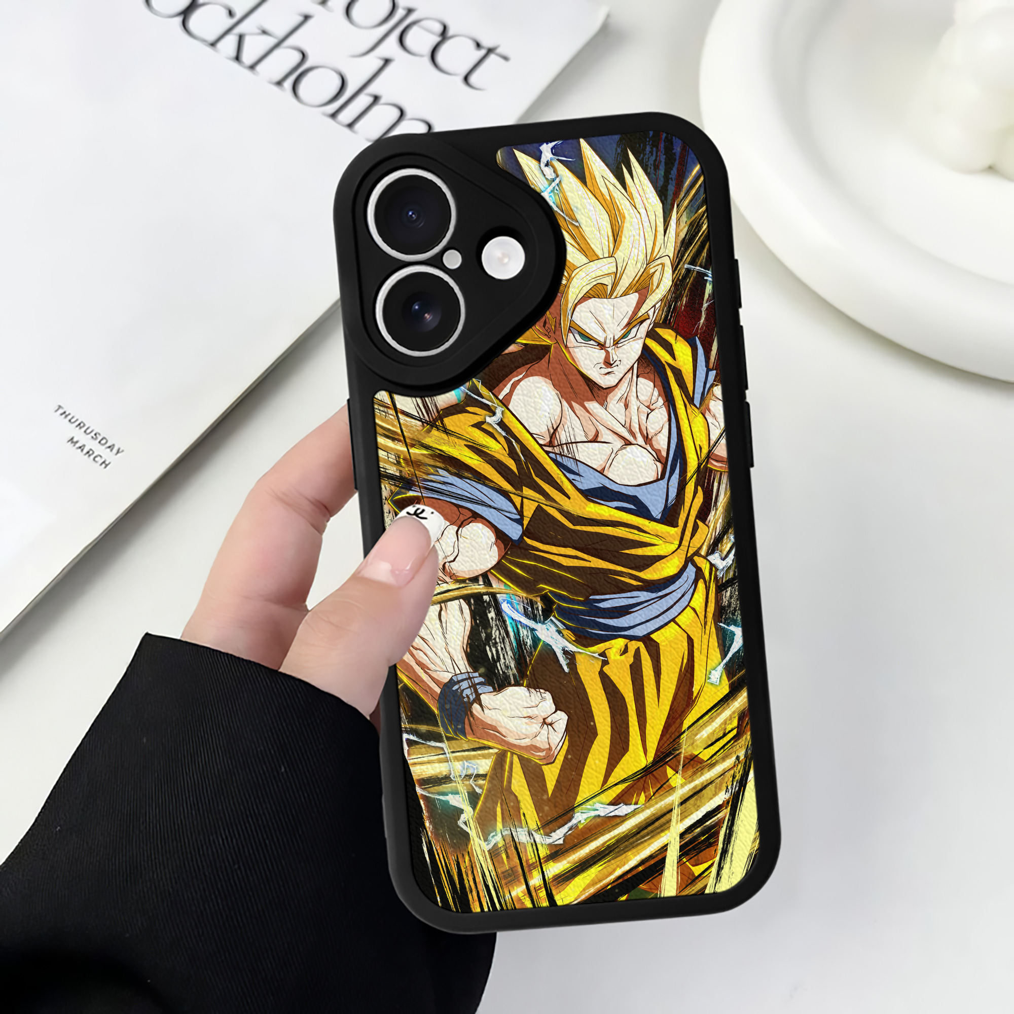 （画像用） ドラゴンボール DRAGON BALL 【iPhone 16シリーズ対応】シリコンスマホケース（レザー調） 材質：シリコン